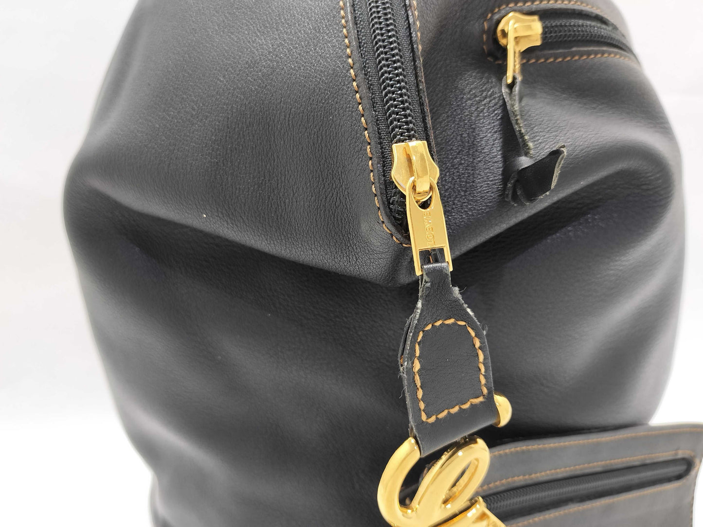 LOEWE Anton Sling Bag in Black Leather, Men's Body Bag/Shoulder Bag