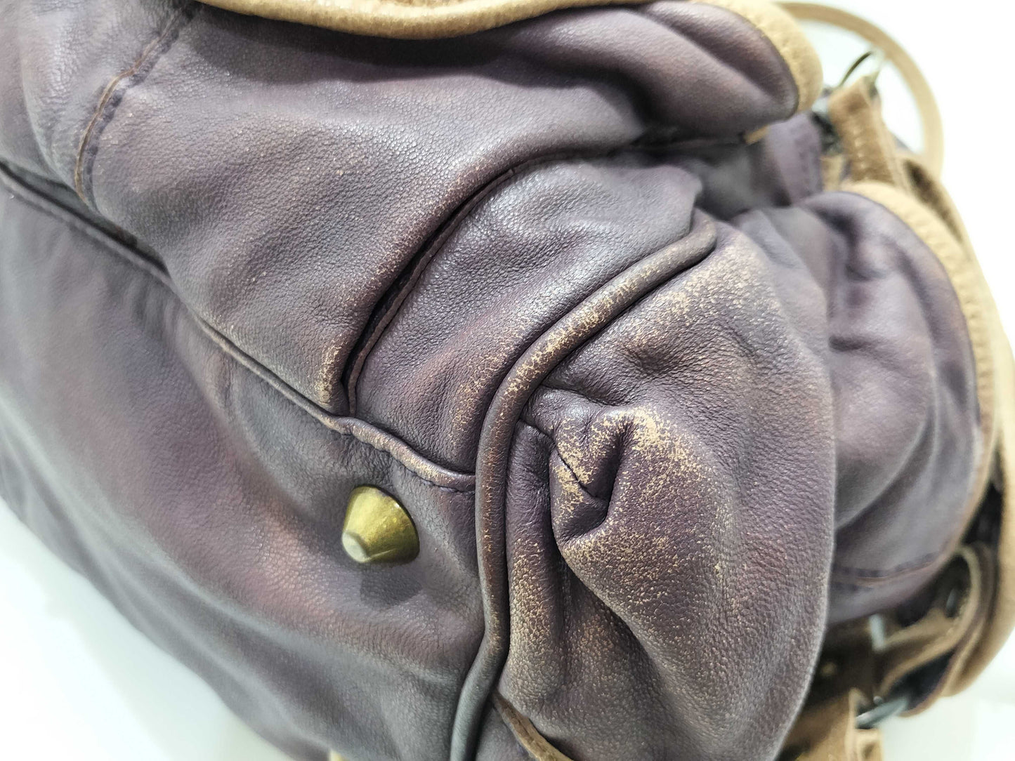 Miu Miu Miu Miu Vintage Leather Tote Bag Y2K Boston Bag