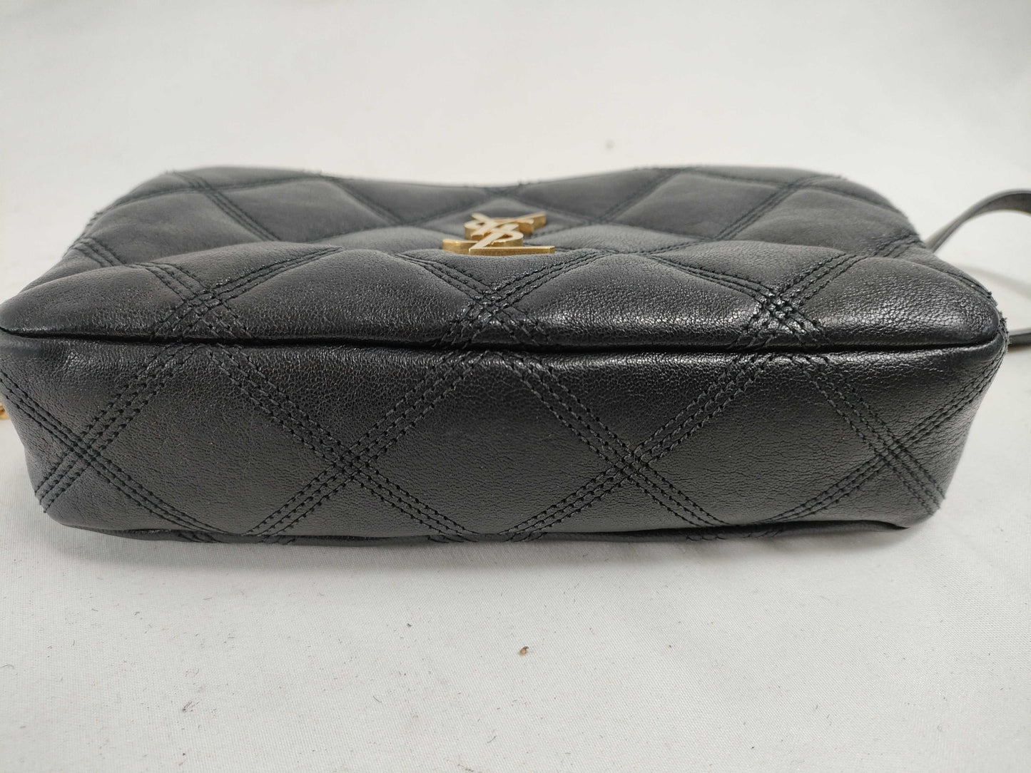 SAINT LAURENT Becky Quilted Leather Chain Shoulder Bag, Black, 608941