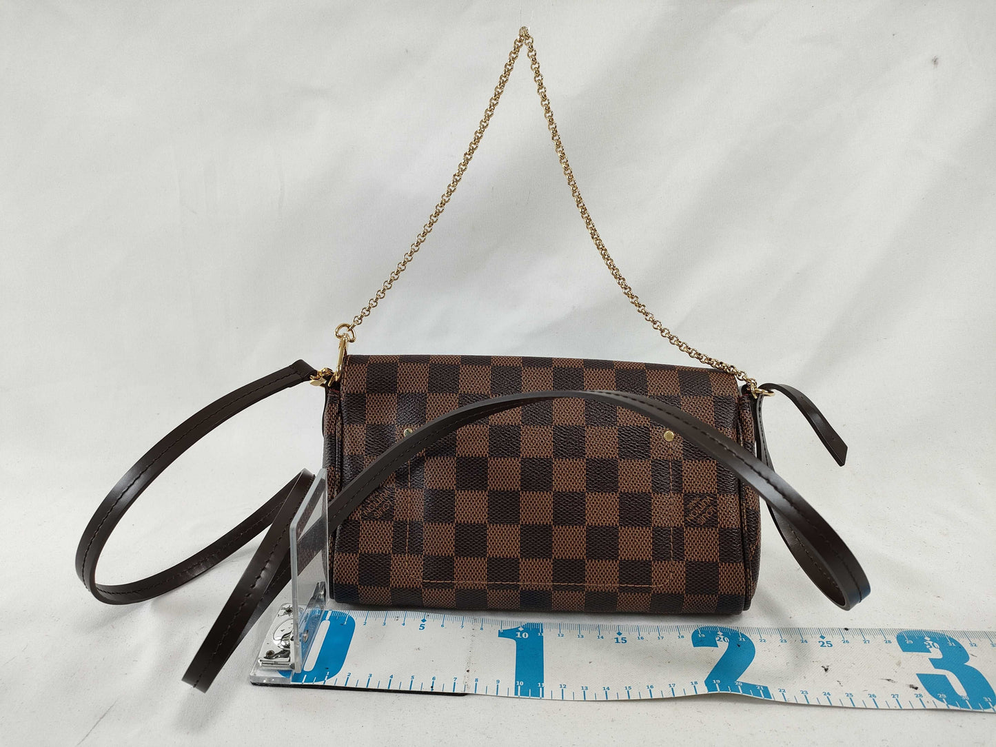 LOUIS VUITTON N 41276 Damier LOUIS VUITTON Favorite PM Damier 2-Way Shoulder Bag Chain Clutch Bag N41276 Shoulder Bag