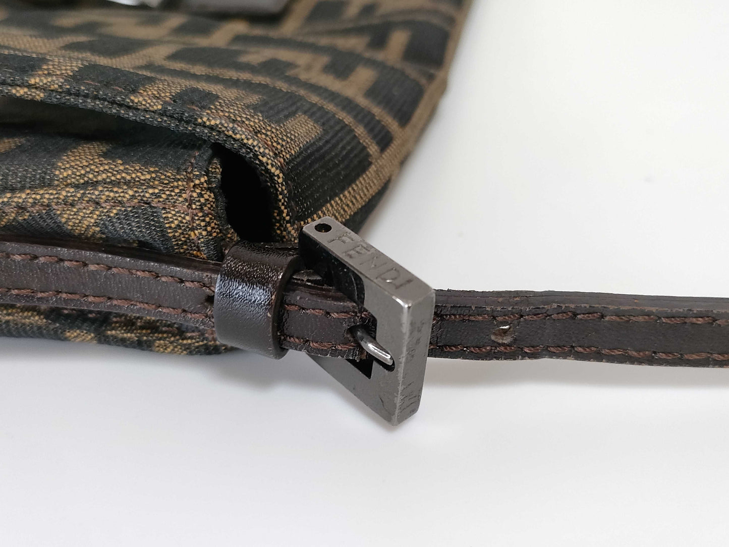 FENDI Zucca Mamma Bucket Handbag