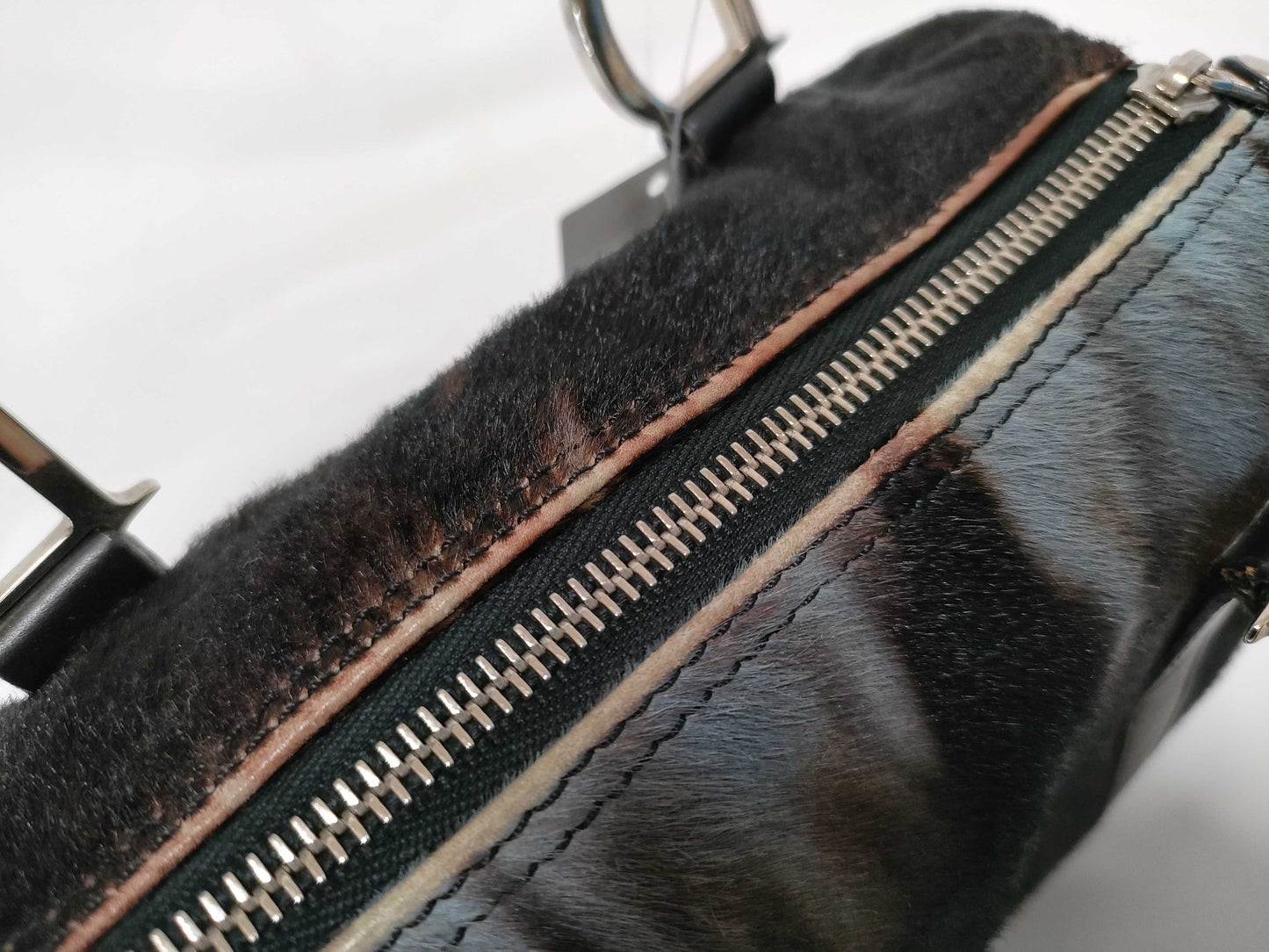 Dior Harako Animal Fur D-Metal Handbag