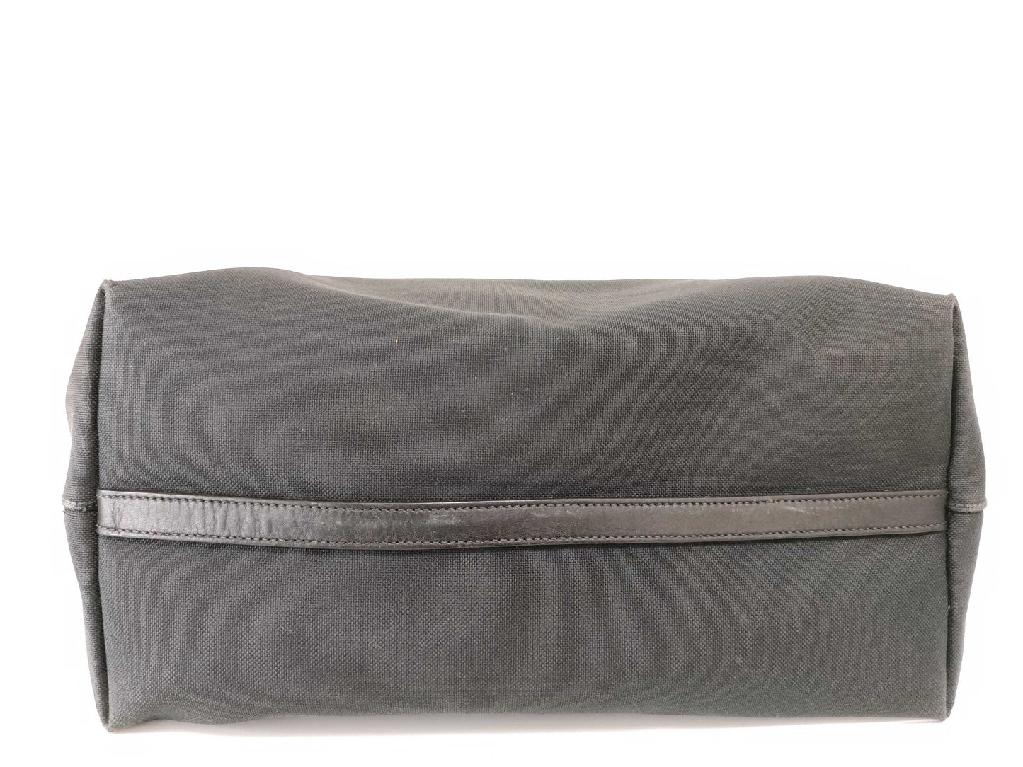 PRADA Triangle Logo Canvas Tote Bag