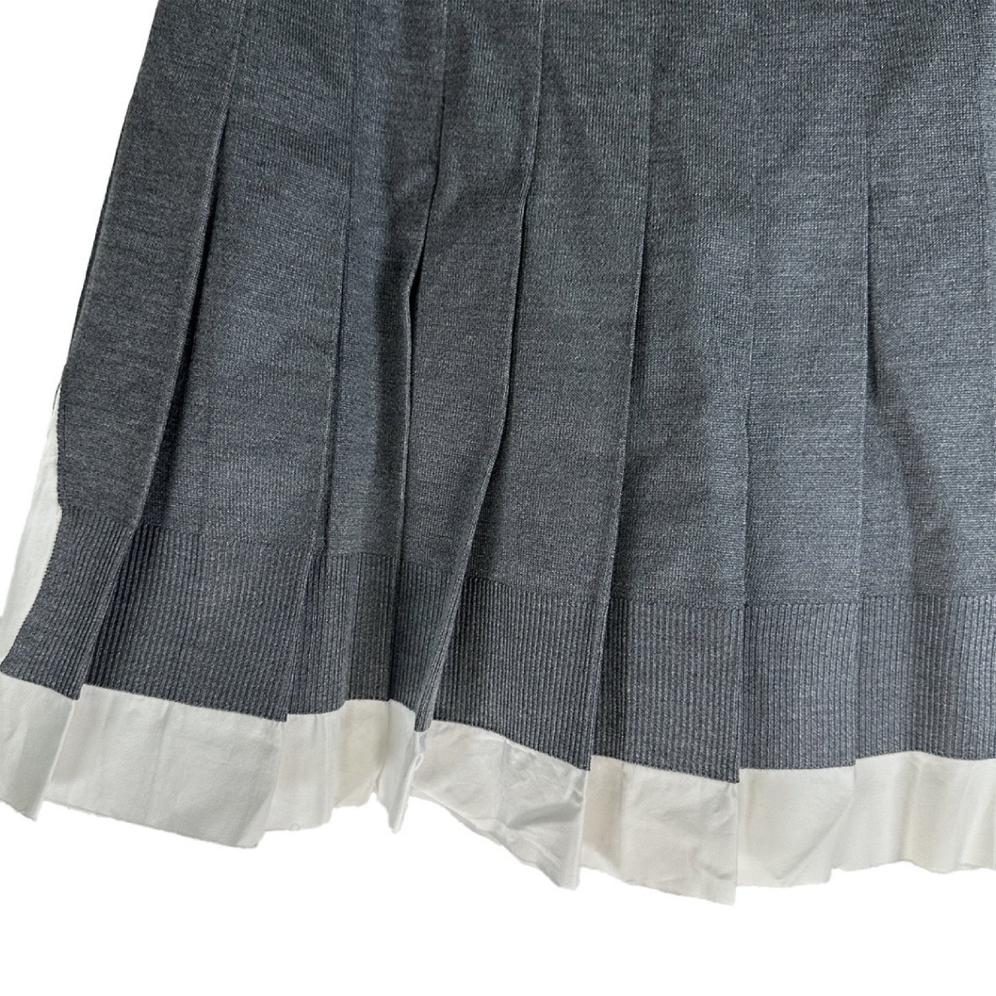 Miu Miu 2025ss Knit x Poplin Set Up Knit Poplin Blouson Jacket and Skirt Set Top: 36, Bottom: 38