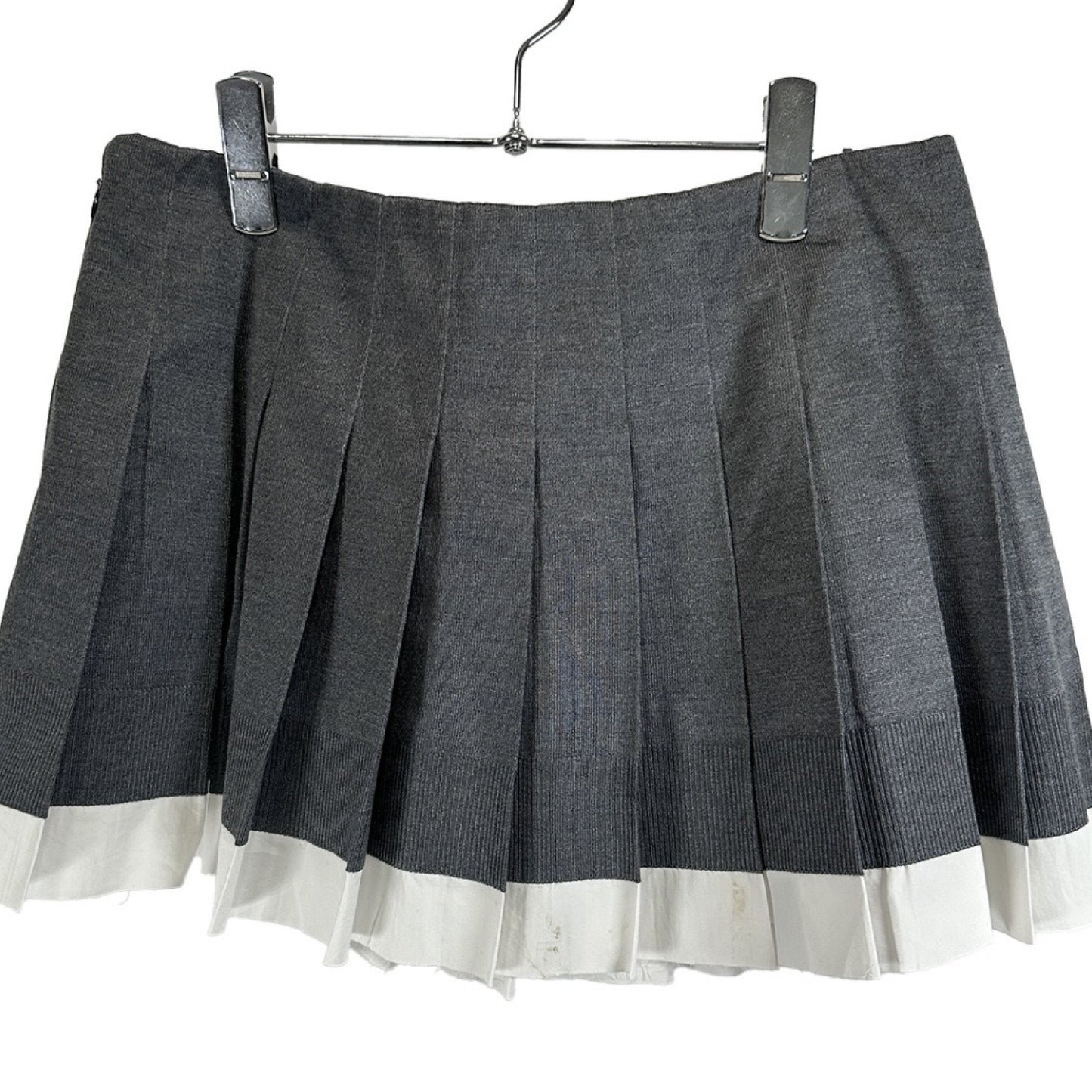 Miu Miu 2025ss Knit x Poplin Set Up Knit Poplin Blouson Jacket and Skirt Set Top: 36, Bottom: 38