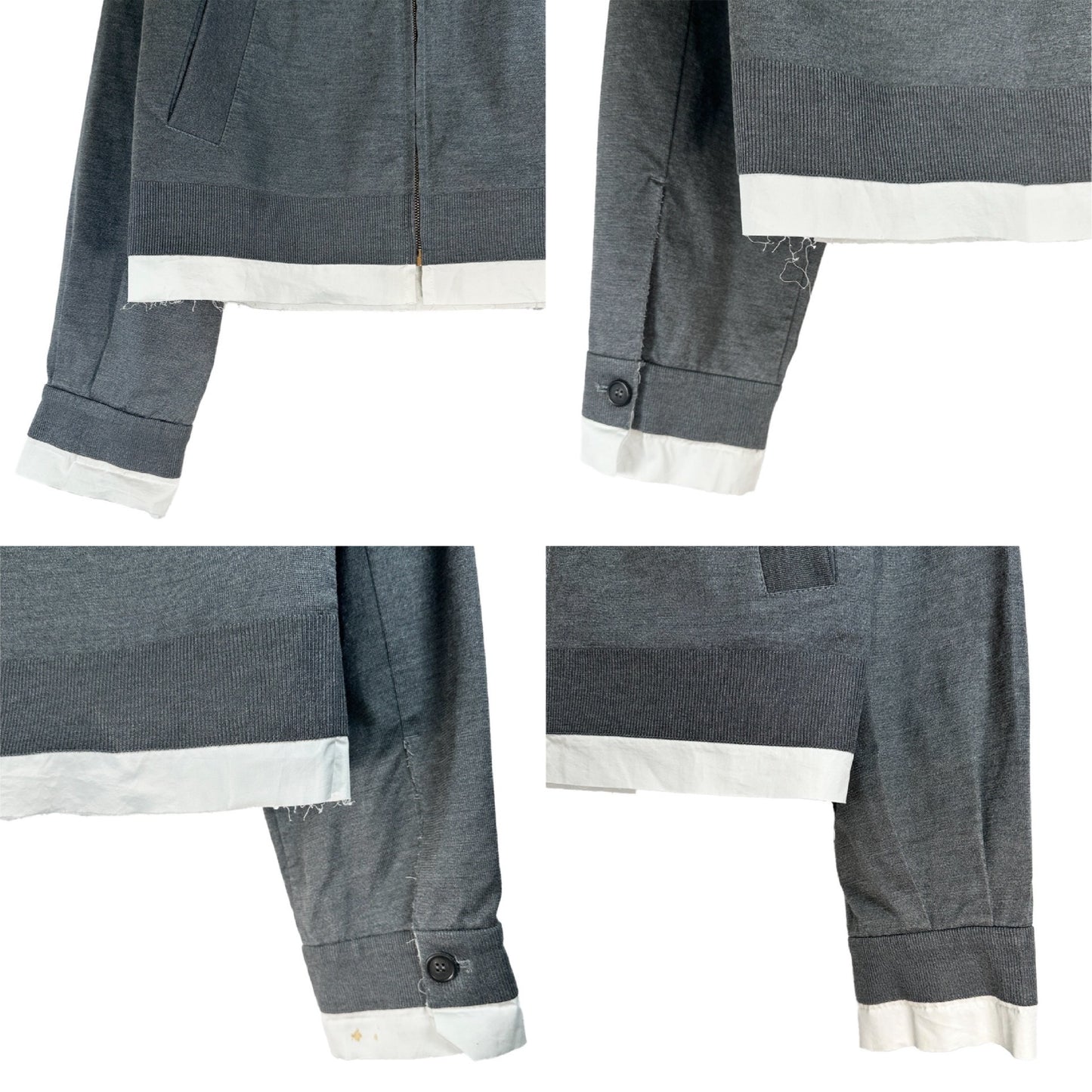 Miu Miu 2025ss Knit x Poplin Set Up Knit Poplin Blouson Jacket and Skirt Set Top: 36, Bottom: 38