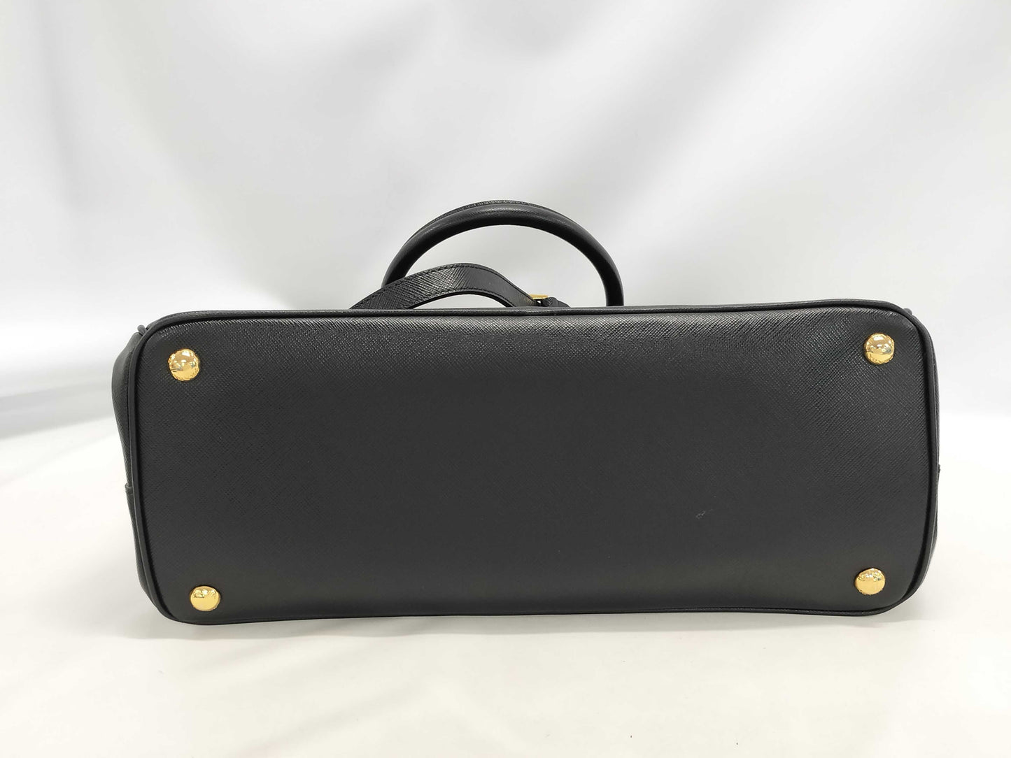 PRADA PRADA Galleria 2-way handbag Saffiano BN2274 black leather with gold hardware
