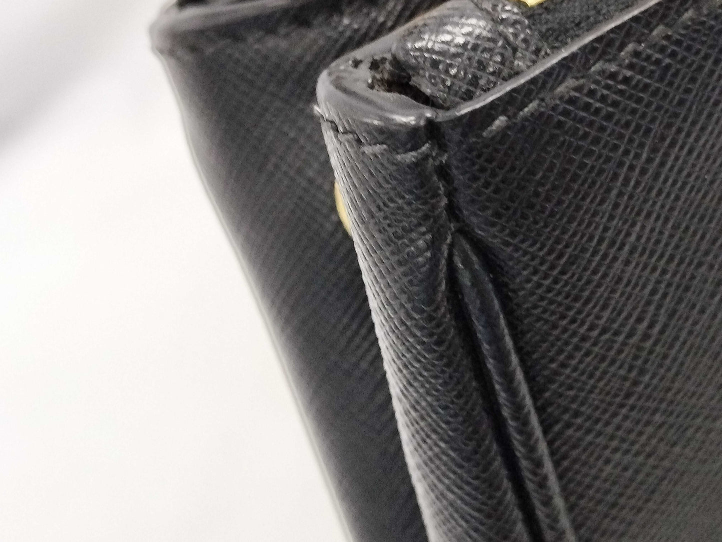 PRADA PRADA Galleria 2-way handbag Saffiano BN2274 black leather with gold hardware