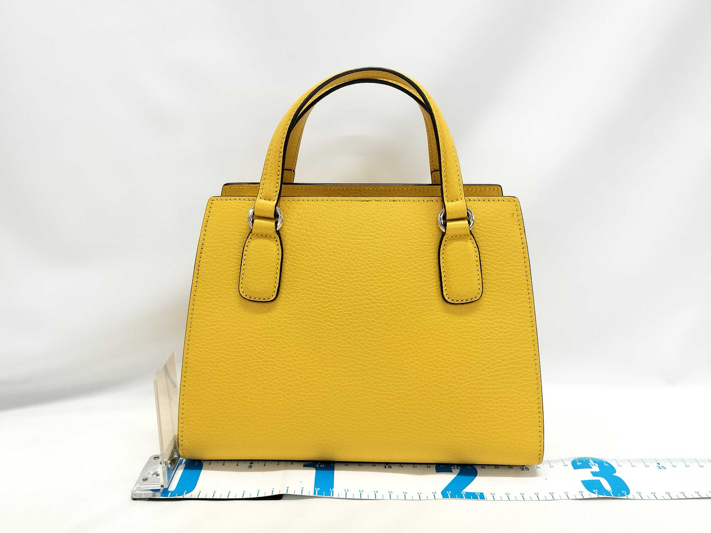 GUCCI GUCCI Interlocking G 2-way Handbag 607722 Yellow Gold Hardware Leather 213317 Handbag