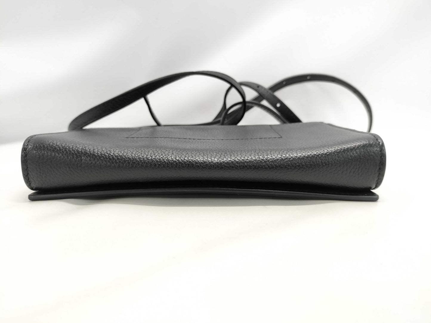 BALENCIAGA BALENCIAGA Mini Shoulder Bag 616034 Black with Silver Hardware Leather Shoulder Bag