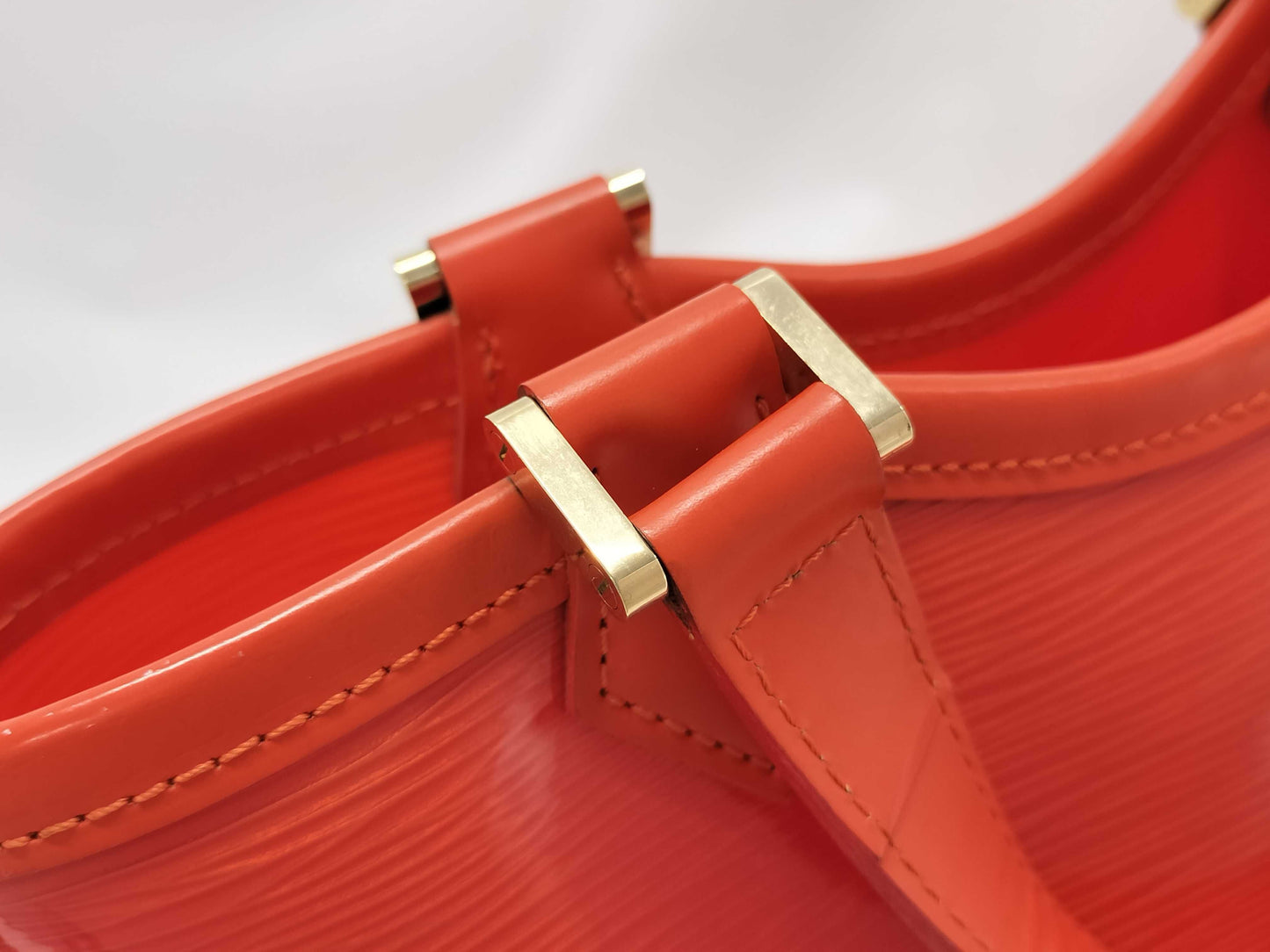 LOUIS VUITTON Mini Lagoon Bay Handbag M92262 Orange Gold Hardware Epi Plage CA1021 Handbag