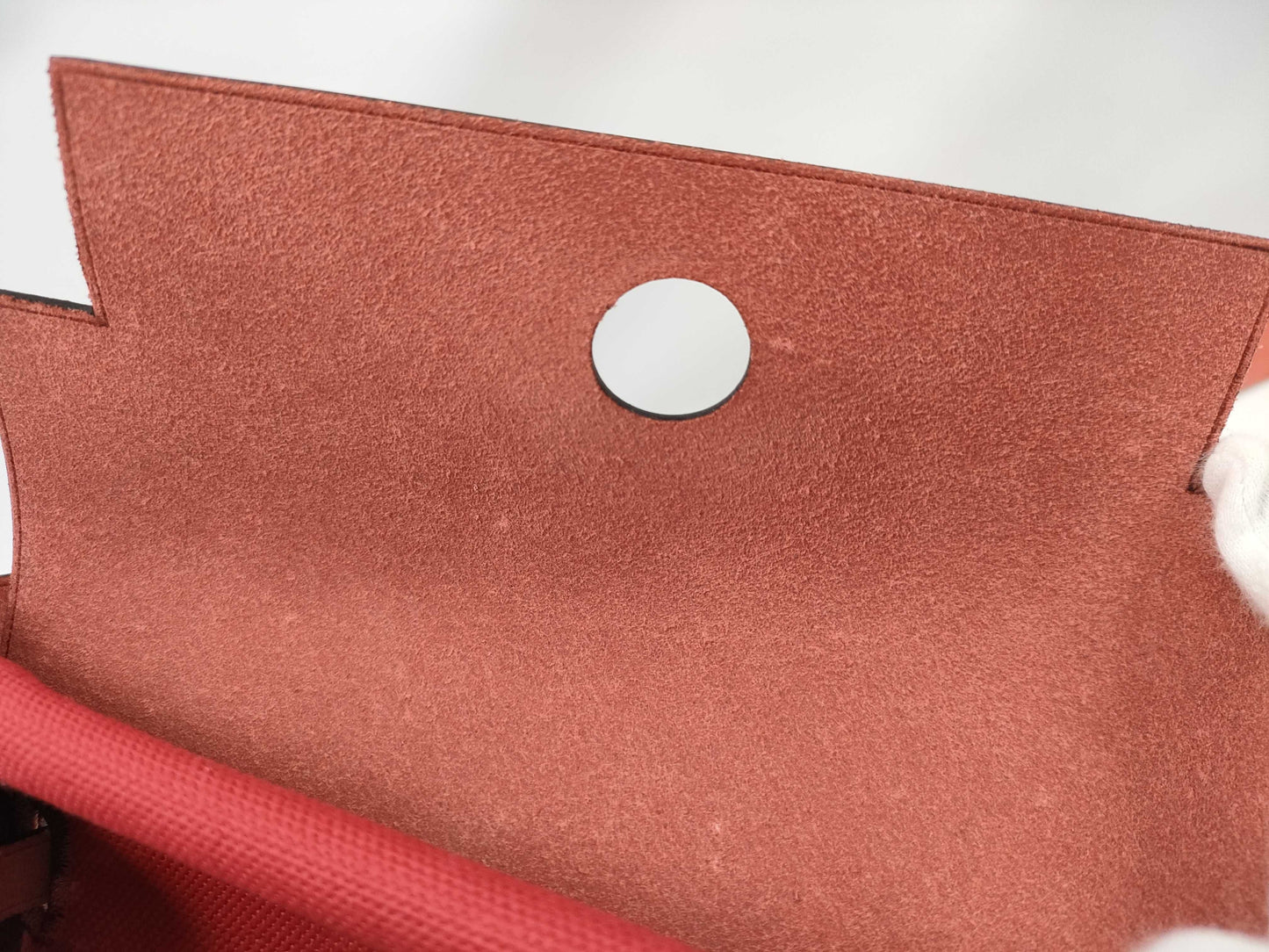 HERMES Mini Zip 20 Shoulder Bag in Rouge H Silver with Silver Hardware and K Stamp