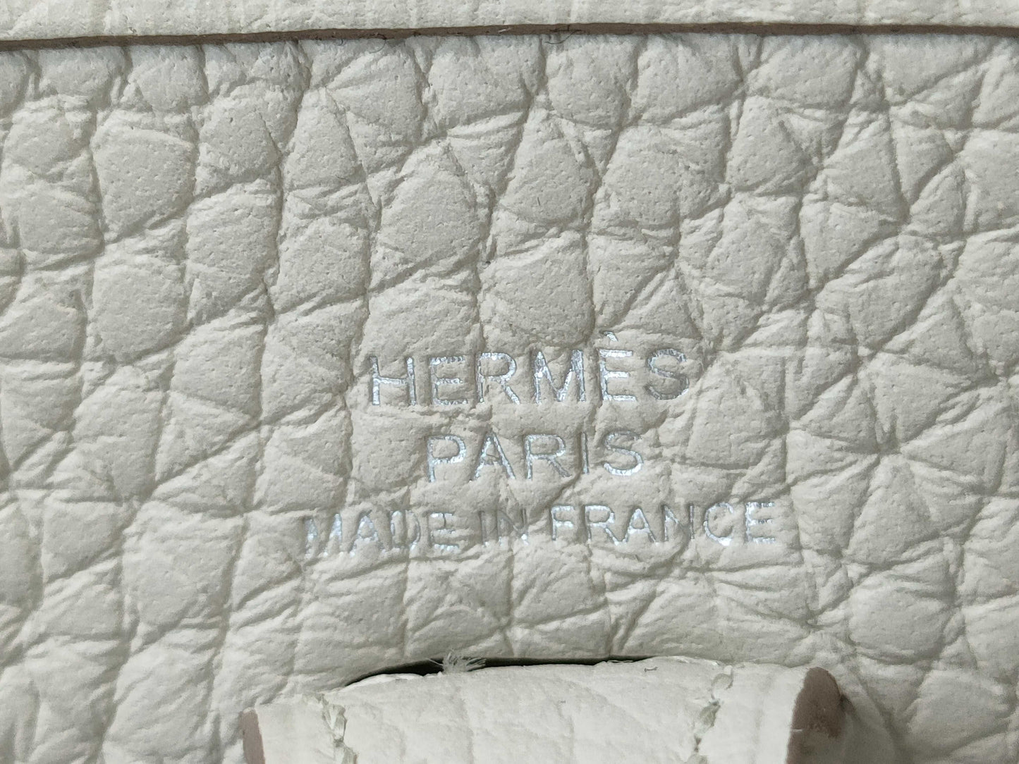 HERMES Mini Evelyn Amazone 16 TPM Beton Shoulder Bag with Silver Hardware and U Stamp