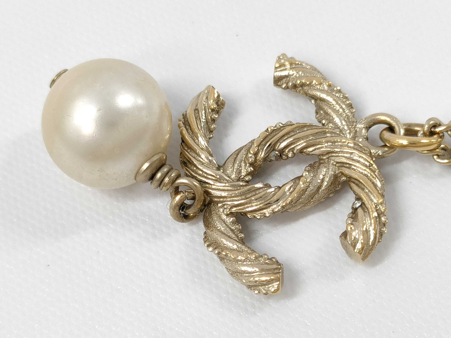 CHANEL Coco Mark Pearl Necklace B14C Necklace