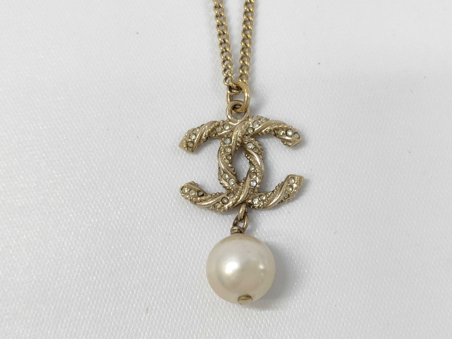 CHANEL Coco Mark Pearl Necklace B14C Necklace