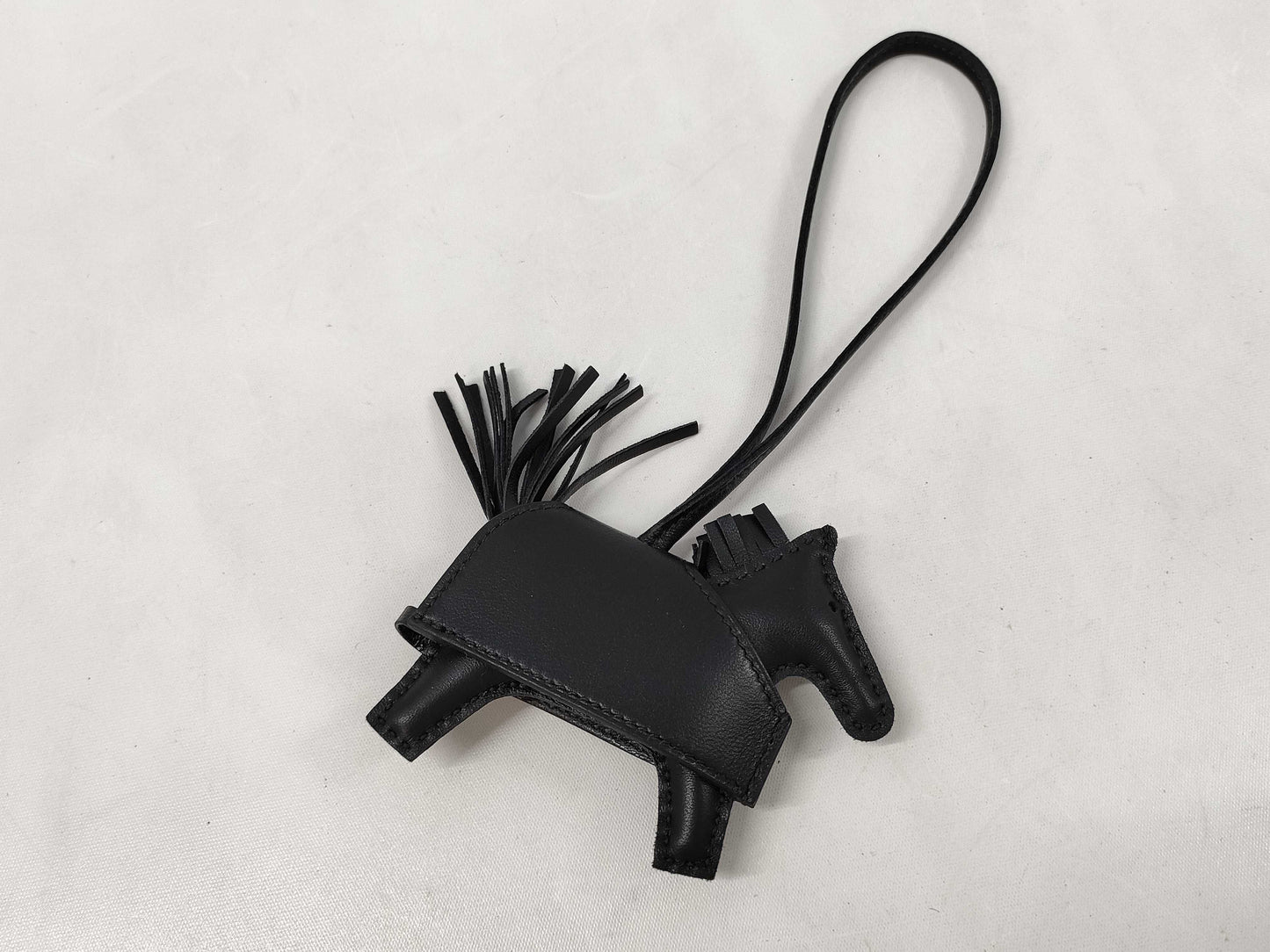HERMES Rodeo PM Charm, Robeo Cool Rock Studs, So Black Gold Hardware, K Stamped Charm