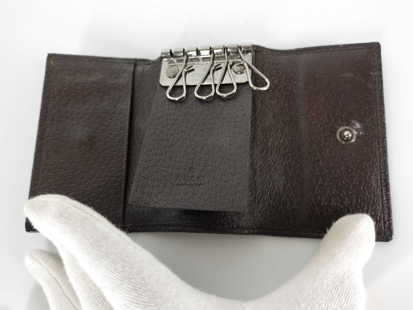 GUCCI GG Canvas GUCCI Key Case Canvas Key Case/Key Holder