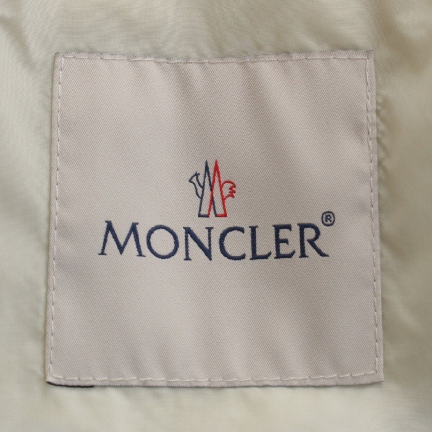 MONCLER HANOI Nylon Logo All-Over Print Hooded Nylon Jacket in Off-White and Black, Kids Size 12