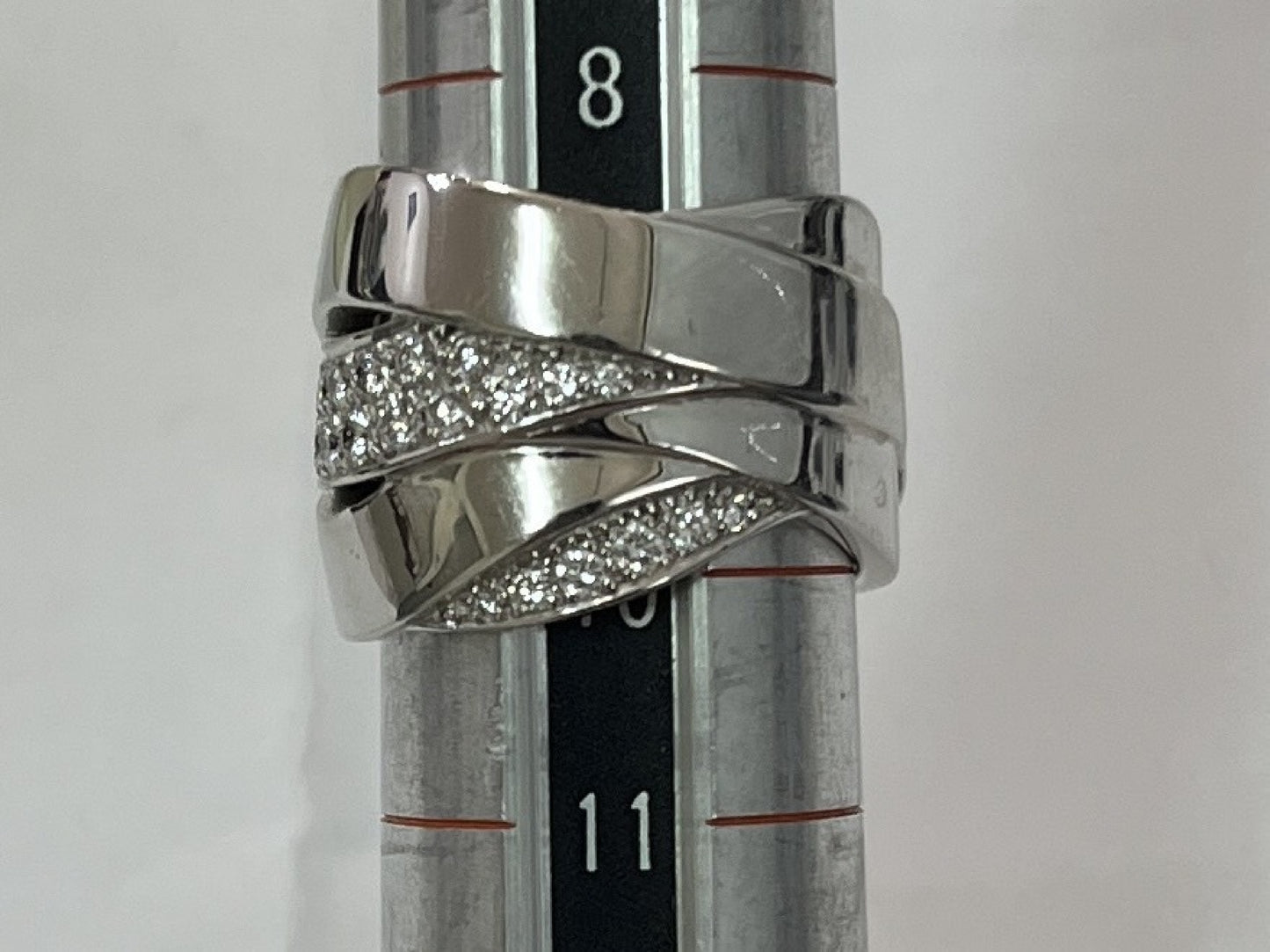 CHANEL Bordic #50 Diamond Ring, WG 750, 16.1g