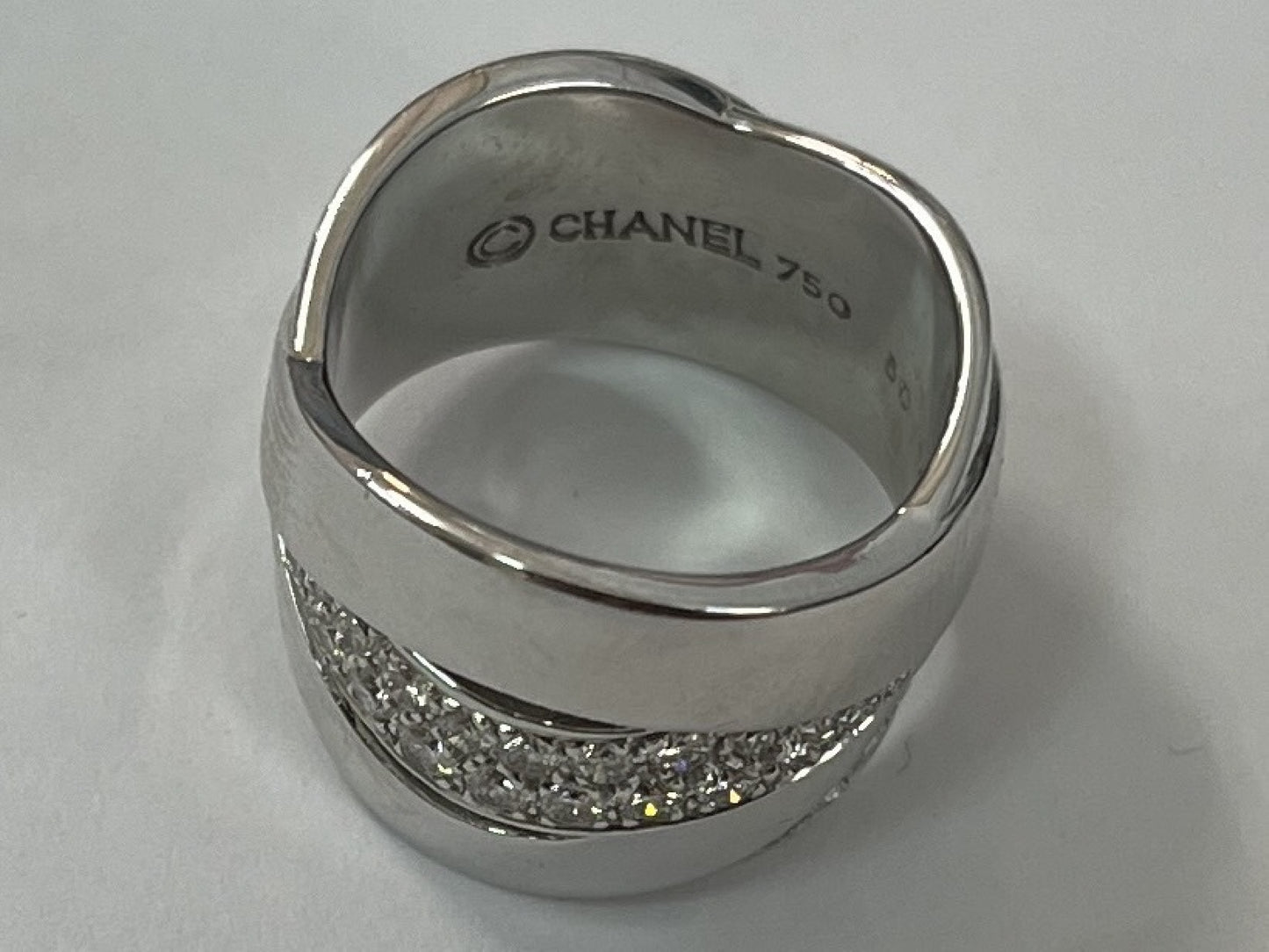 CHANEL Bordic #50 Diamond Ring, WG 750, 16.1g