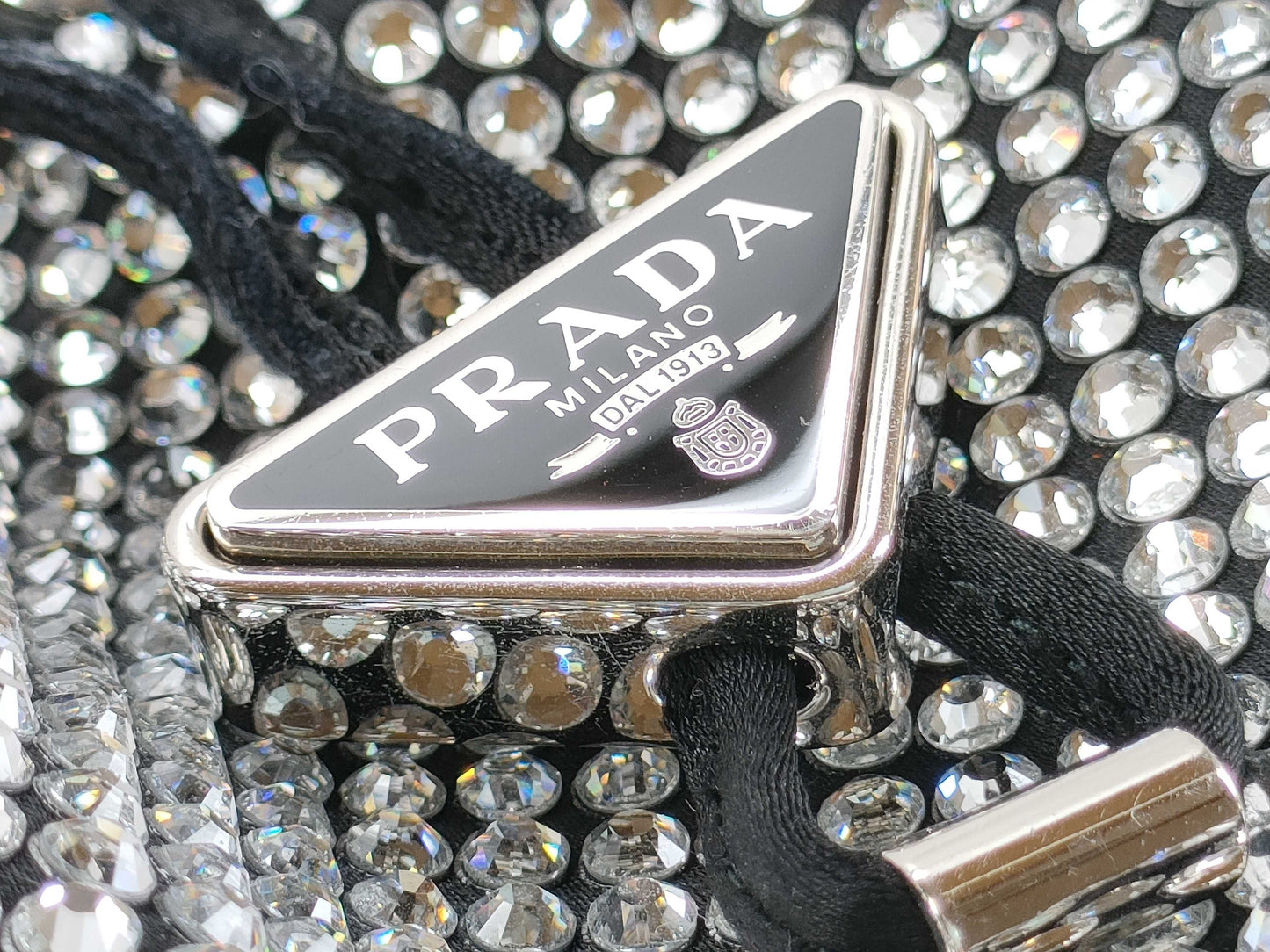PRADA PRADA Crystal Satin Pouch Pouch
