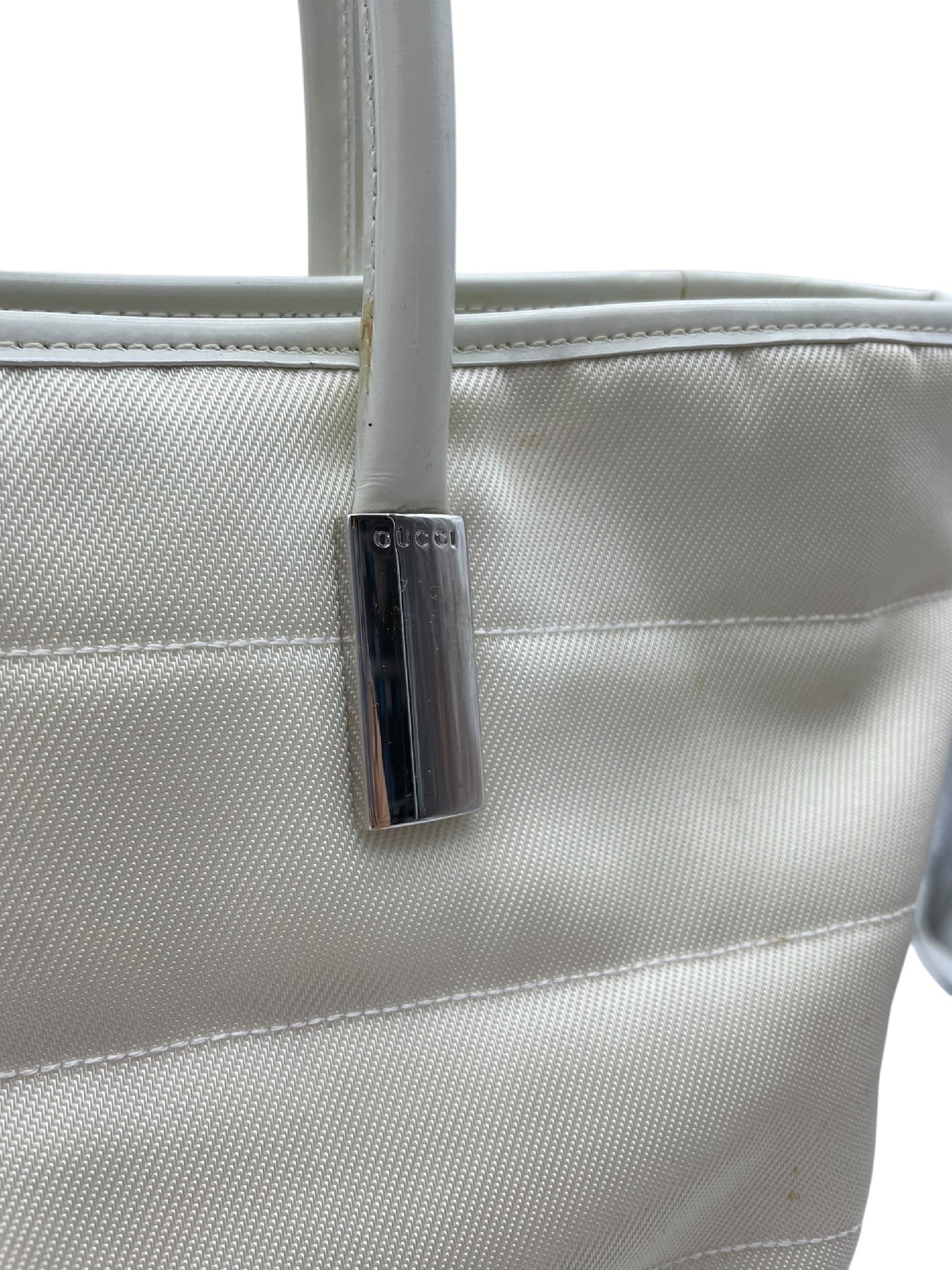 GUCCI GUCCI Gucci handbag nylon white handbag