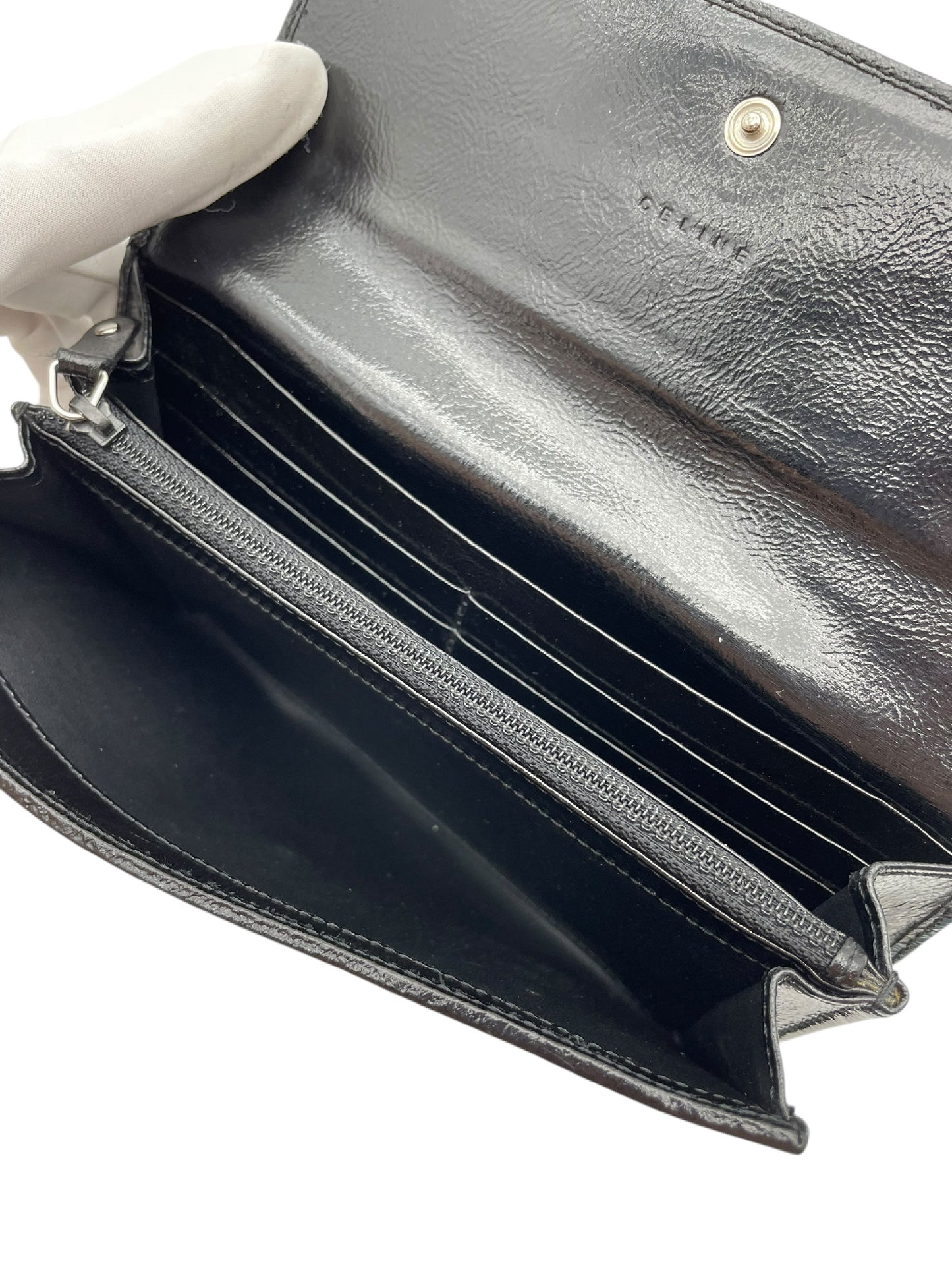 CELINE Macadam Long Wallet, Black