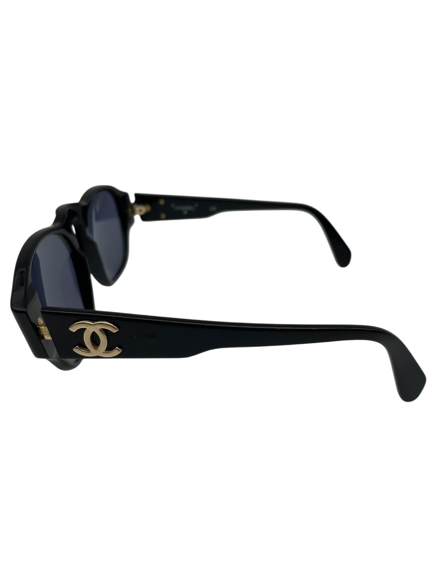 CHANEL CHANEL Chanel Sunglasses Coco Mark Black Sunglasses Glasses