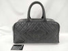 CHANEL Caviar Skin Large Coco Mark Bowling Handbag
