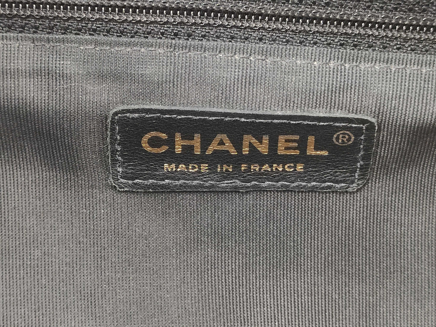 CHANEL Caviar Skin Large Coco Mark Bowling Handbag