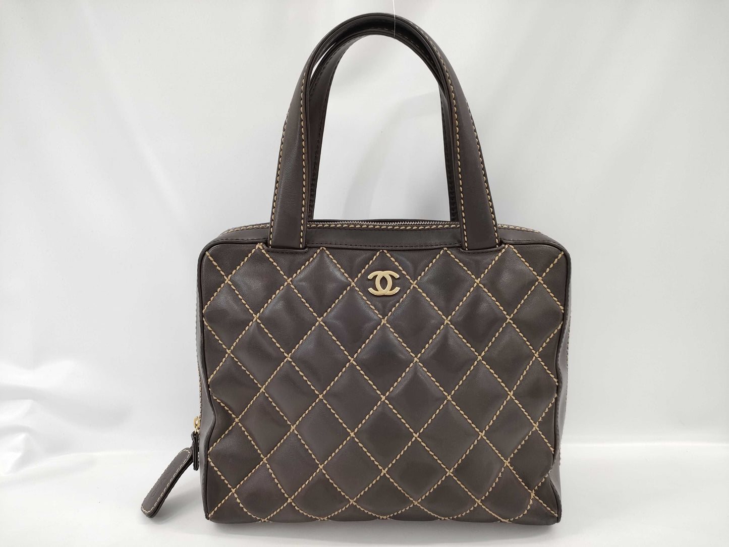 CHANEL CHANEL Wild Stitch Coco Mark Handbag Tote Bag