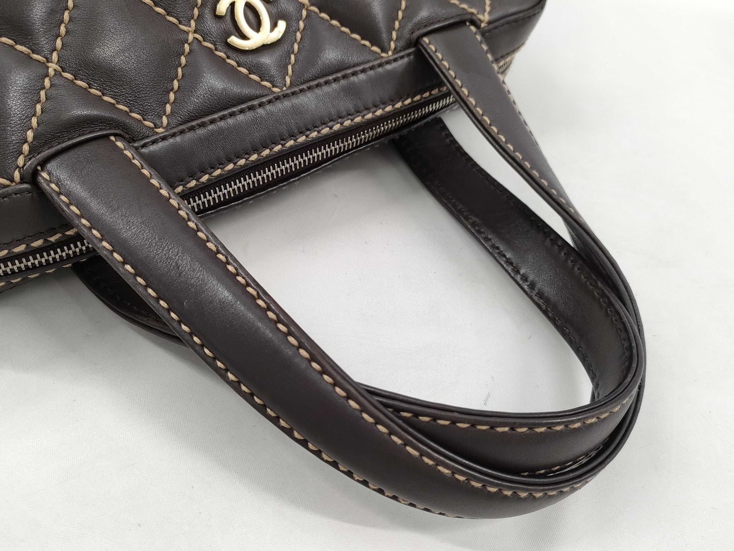 CHANEL CHANEL Wild Stitch Coco Mark Handbag Tote Bag