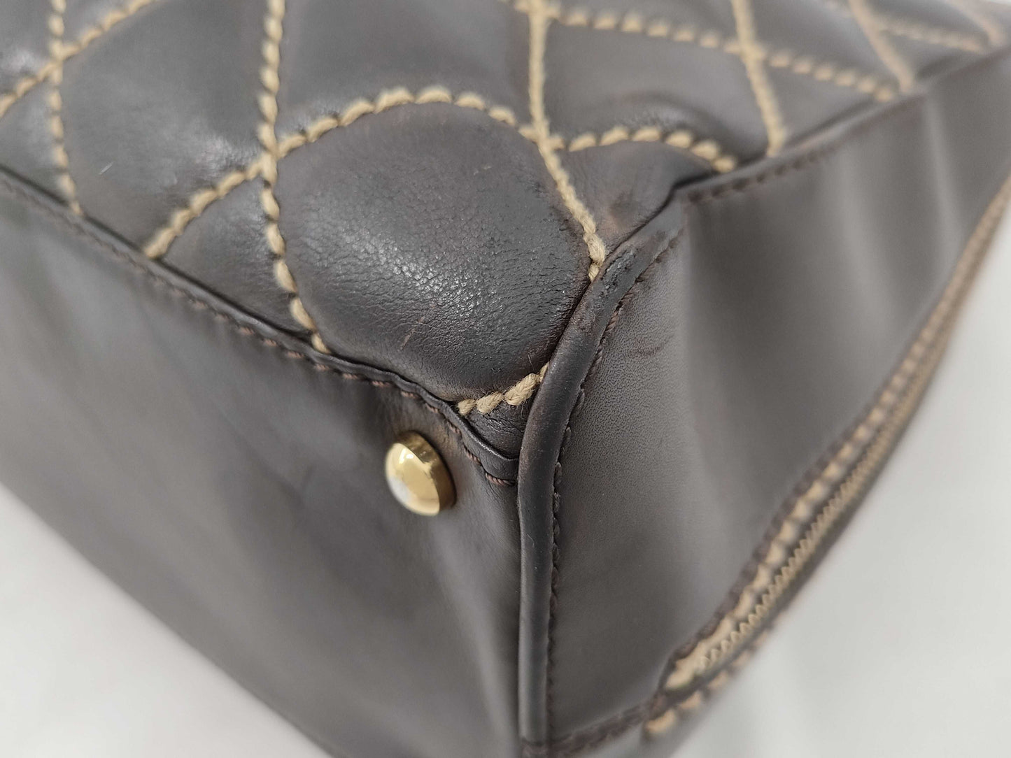 CHANEL CHANEL Wild Stitch Coco Mark Handbag Tote Bag