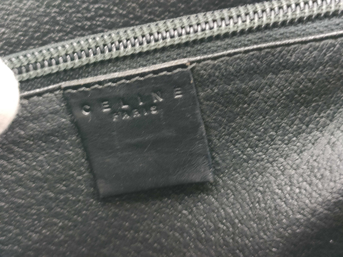 CELINE Black Macadam Bucket Tote Bag