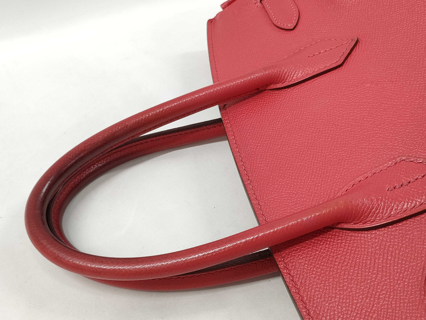 HERMES Birkin 30 Red with Silver Hardware, Medium Handbag
