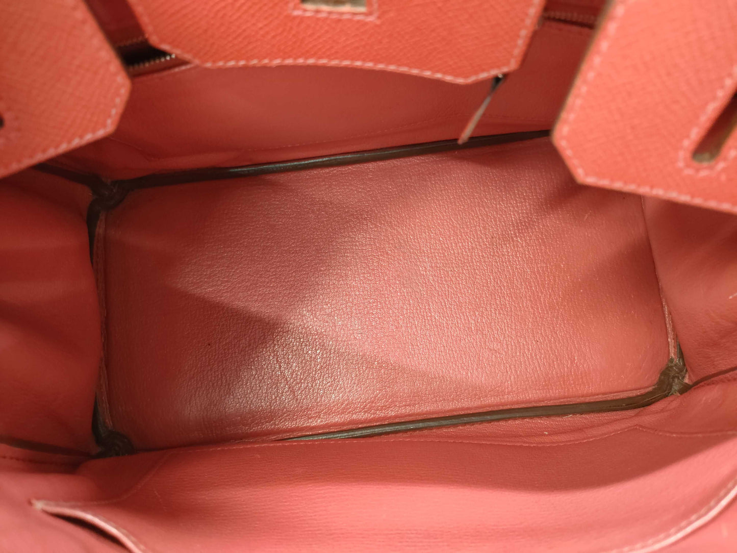 HERMES Birkin 30 Red with Silver Hardware, Medium Handbag