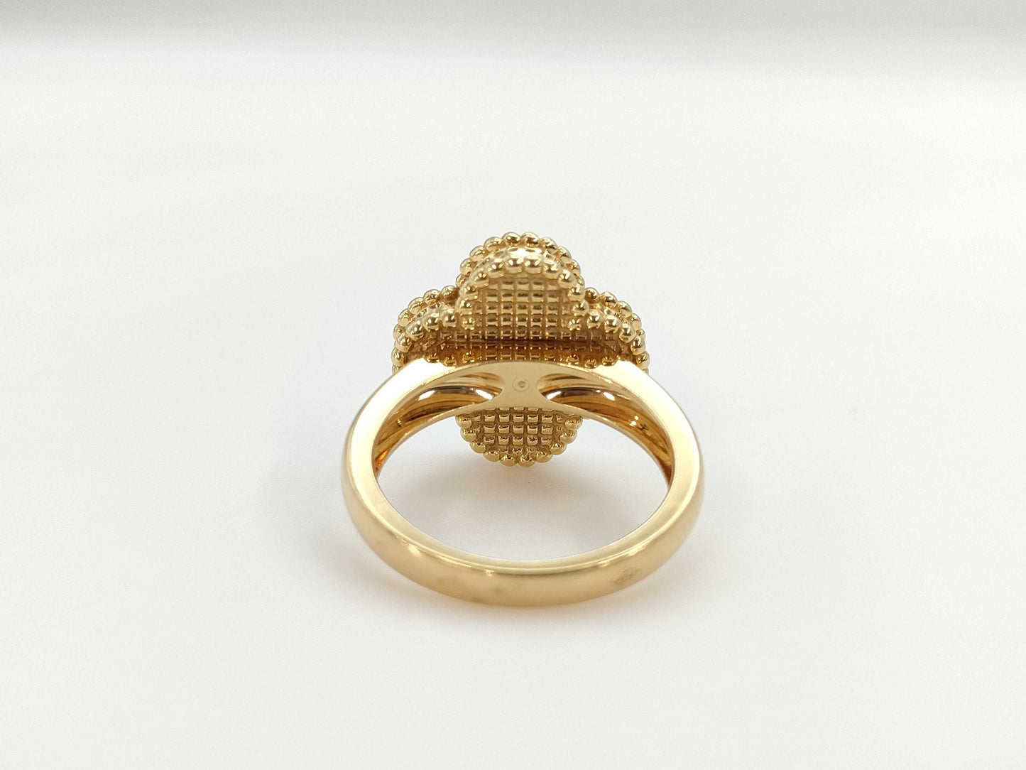 Van Cleef & Arpels Vintage Alhambra #49 Onyx 1PD Yellow Gold Au750 6.6g Ring