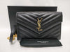 SAINT LAURENT Yves Saint Laurent Caviar Leather Chain Shoulder Bag with YSL Hardware