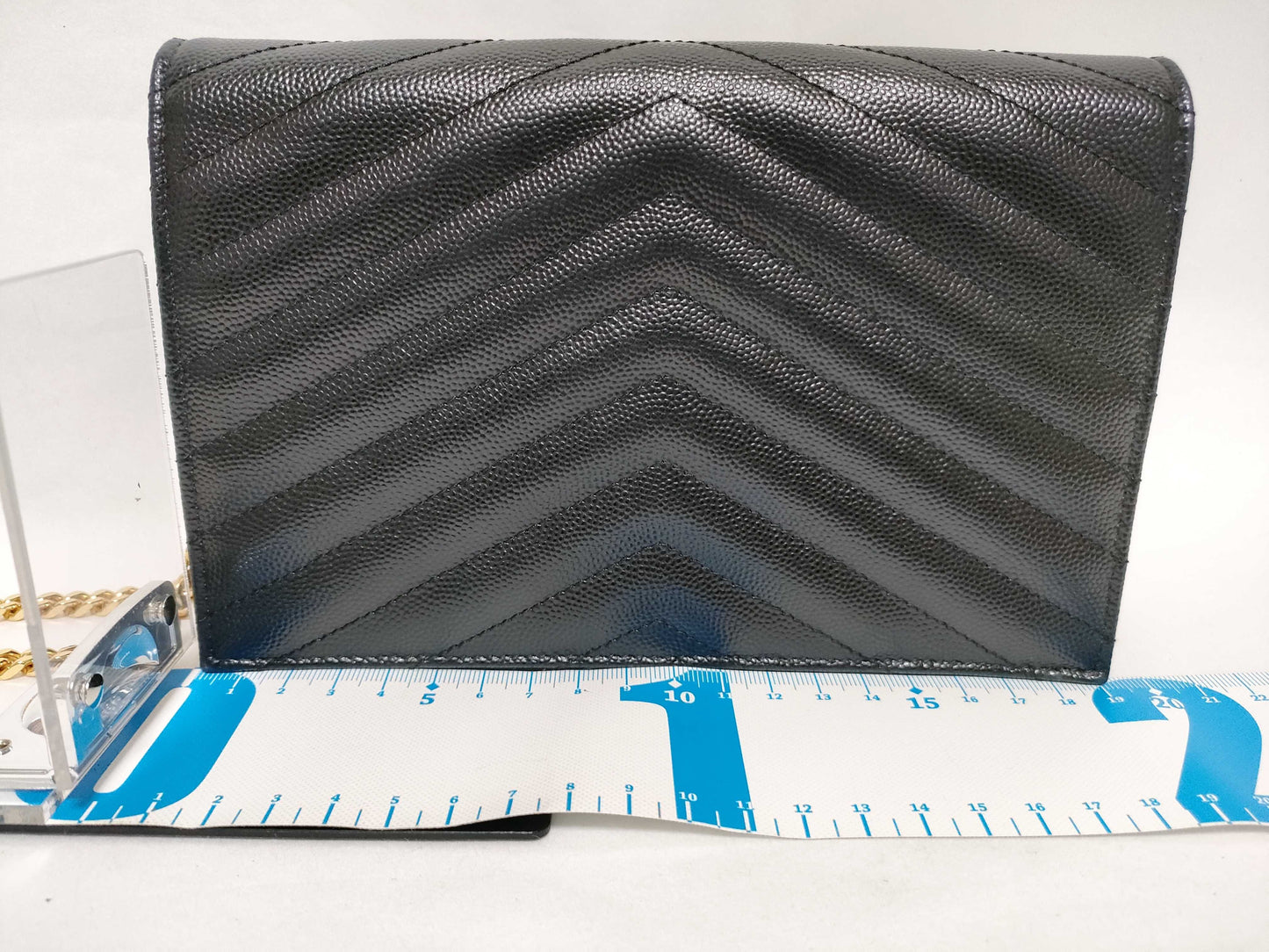 SAINT LAURENT Yves Saint Laurent Caviar Leather Chain Shoulder Bag with YSL Hardware