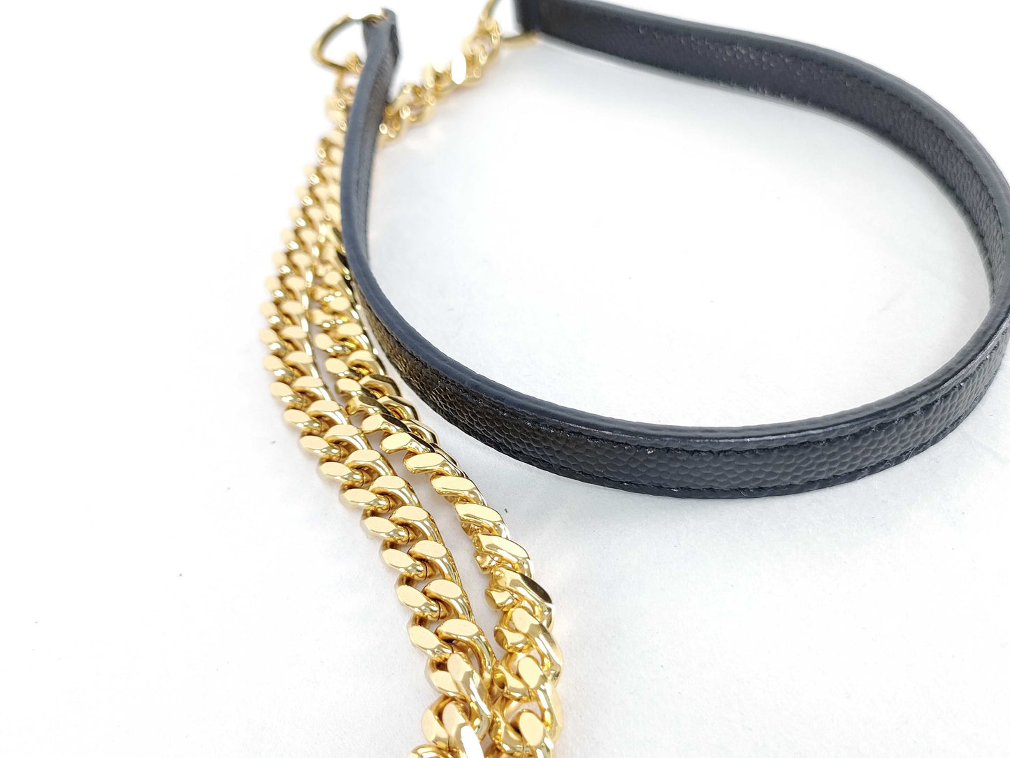 SAINT LAURENT Yves Saint Laurent Caviar Leather Chain Shoulder Bag with YSL Hardware
