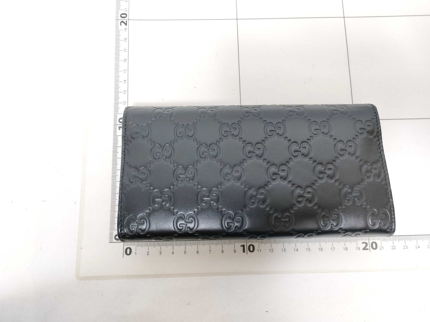 GUCCI Guccissima Long Wallet/388679 2067/Black/Guccissima/Ribbon Wallet