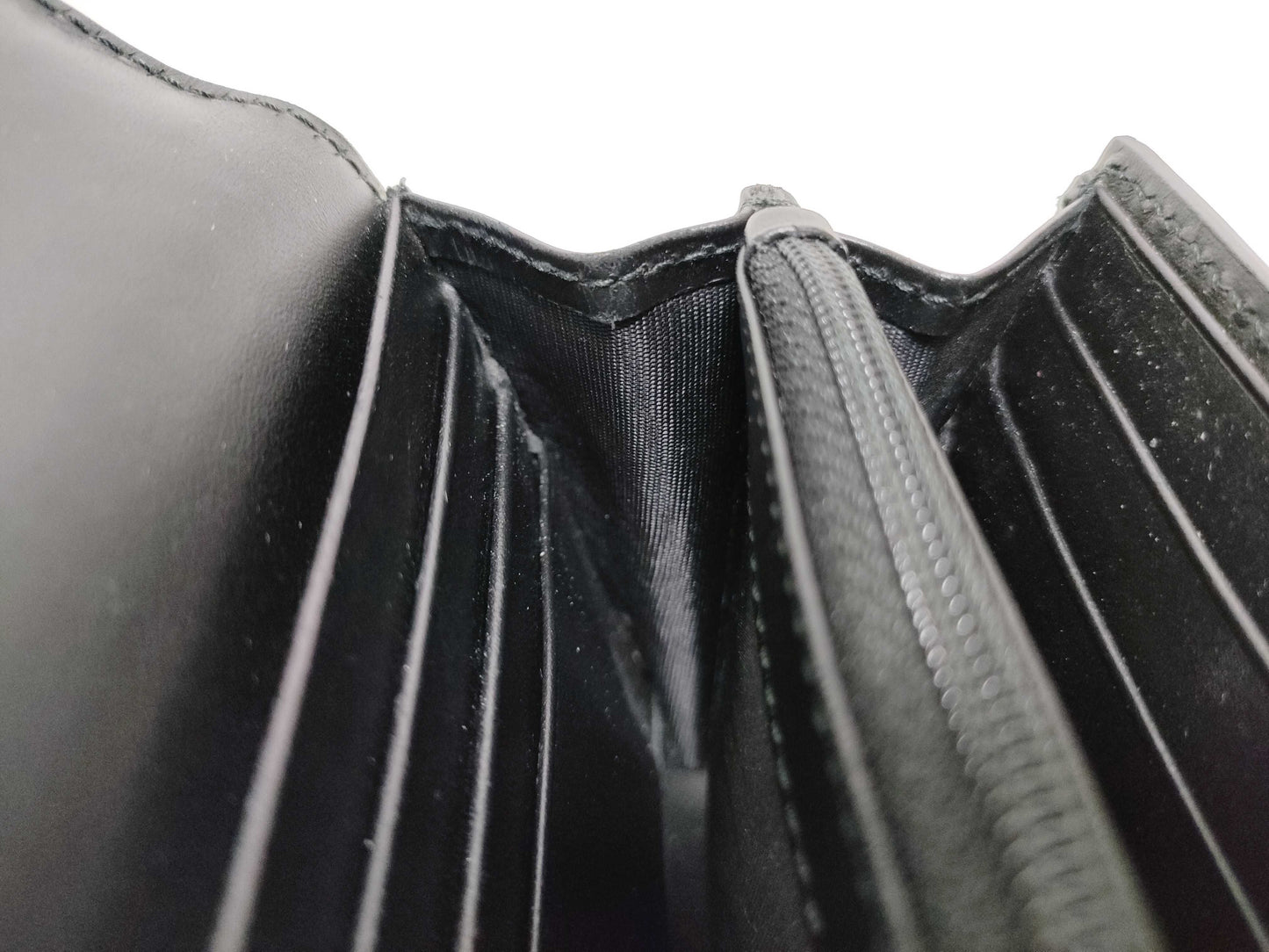 GUCCI Guccissima Long Wallet/388679 2067/Black/Guccissima/Ribbon Wallet