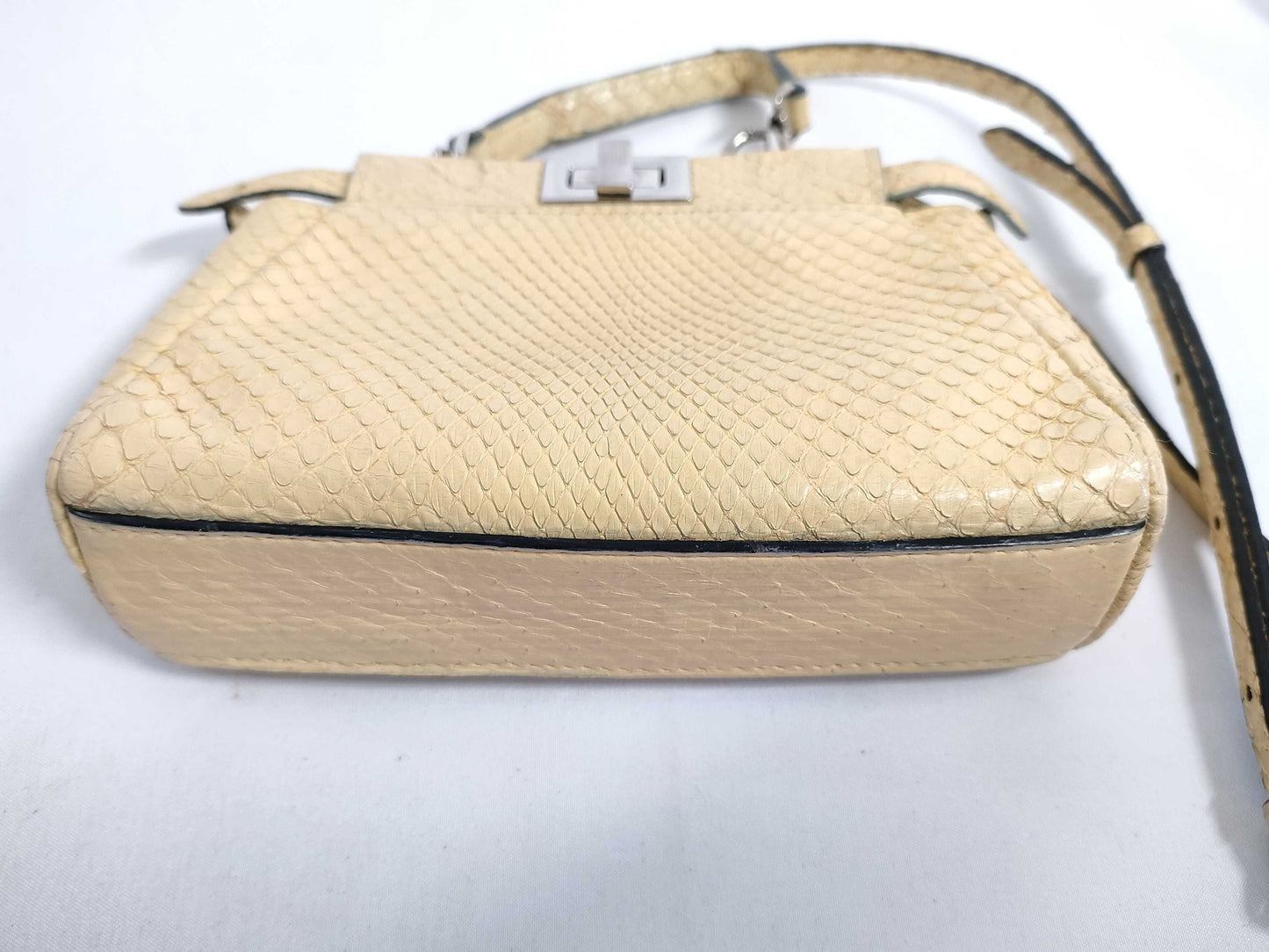 FENDI Peekaboo Python Handbag