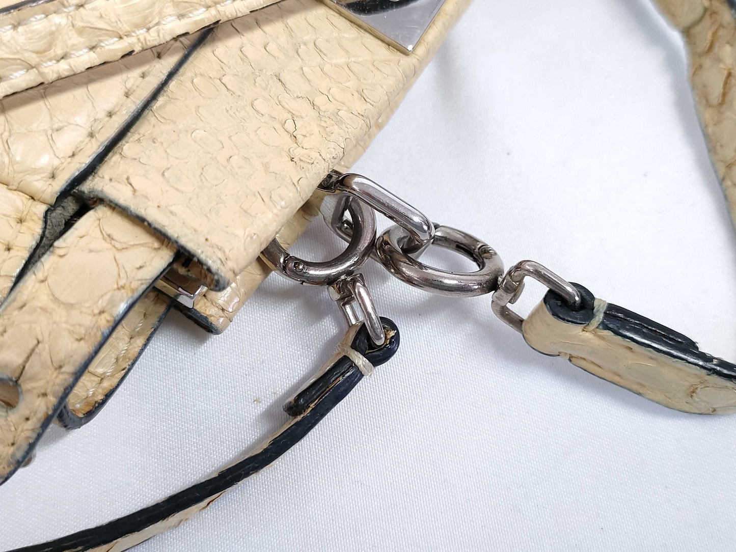FENDI Peekaboo Python Handbag