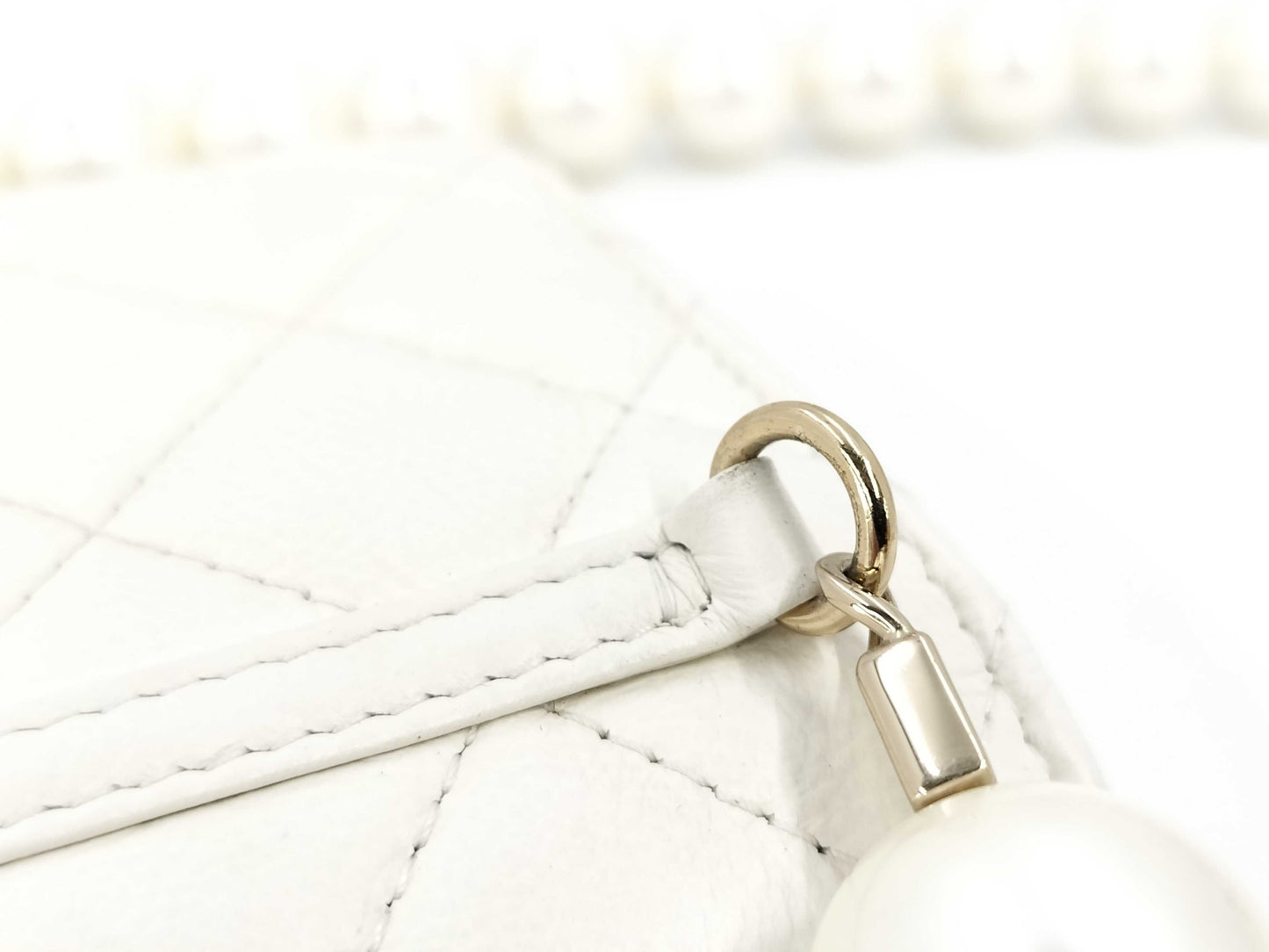 CHANEL Matelasse Pearl Lambskin Shoulder Bag, No. 30
