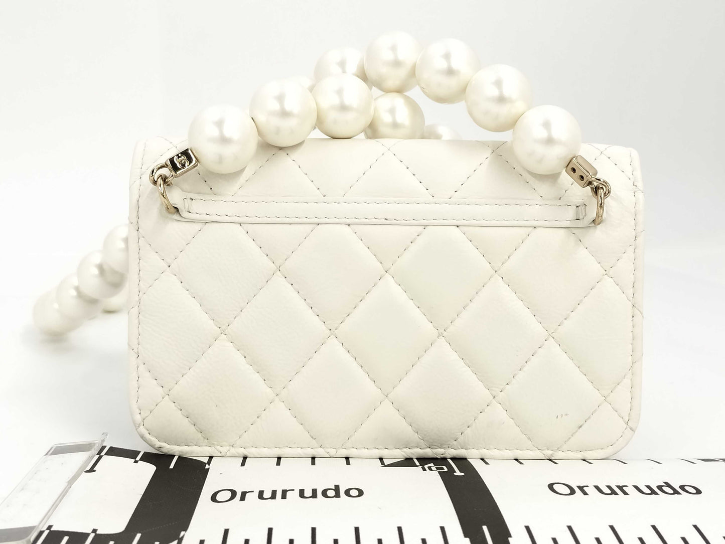 CHANEL Matelasse Pearl Lambskin Shoulder Bag, No. 30