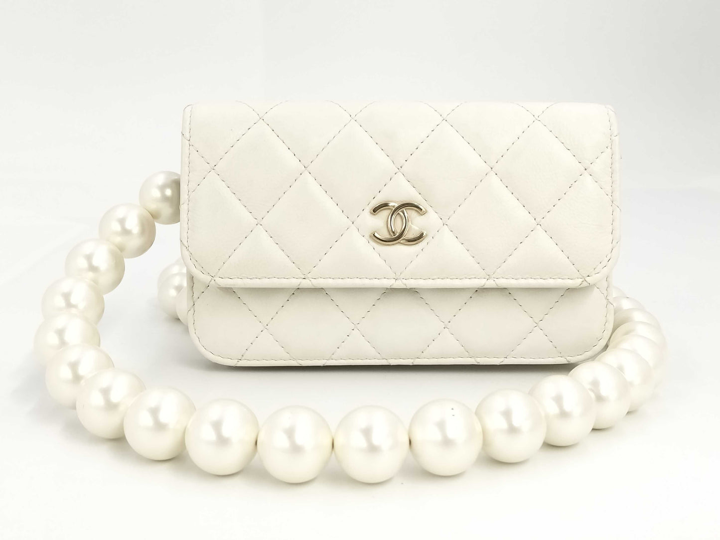 CHANEL Matelasse Pearl Lambskin Shoulder Bag, No. 30