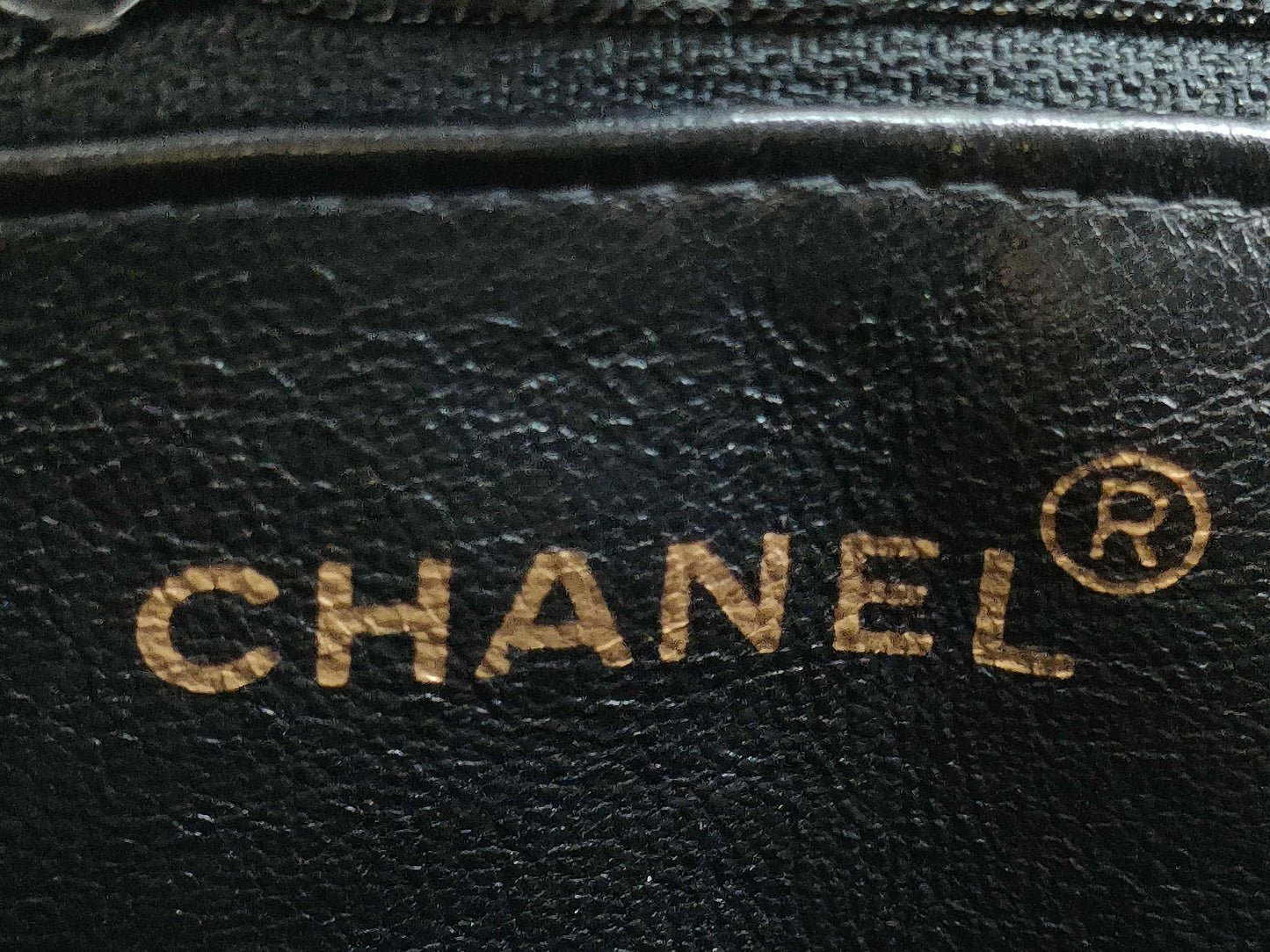 CHANEL CaviSkin Matelasse Large Coco Mark Double Chain Tote Black Shoulder Bag with Seal