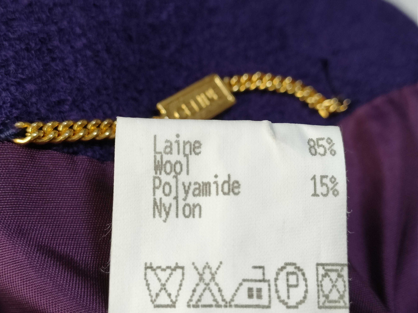 CELINE Suit Set, Wool Jacket and Skirt, Size 40, Purple, Other Apparel