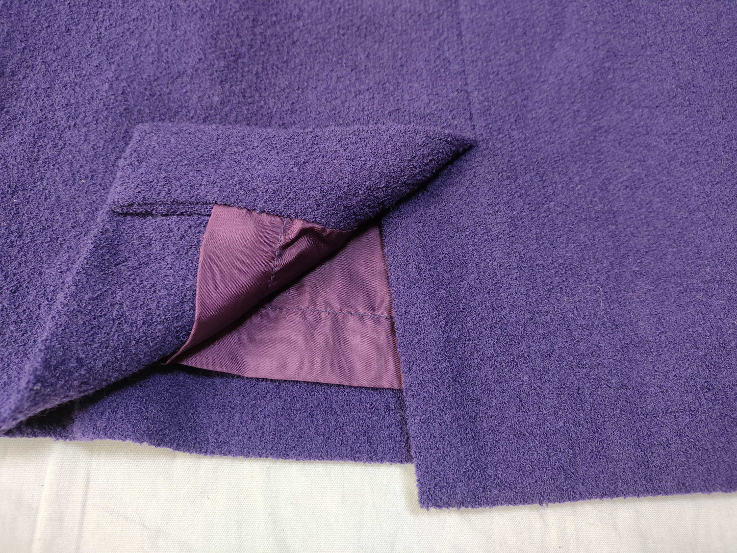 CELINE Suit Set, Wool Jacket and Skirt, Size 40, Purple, Other Apparel